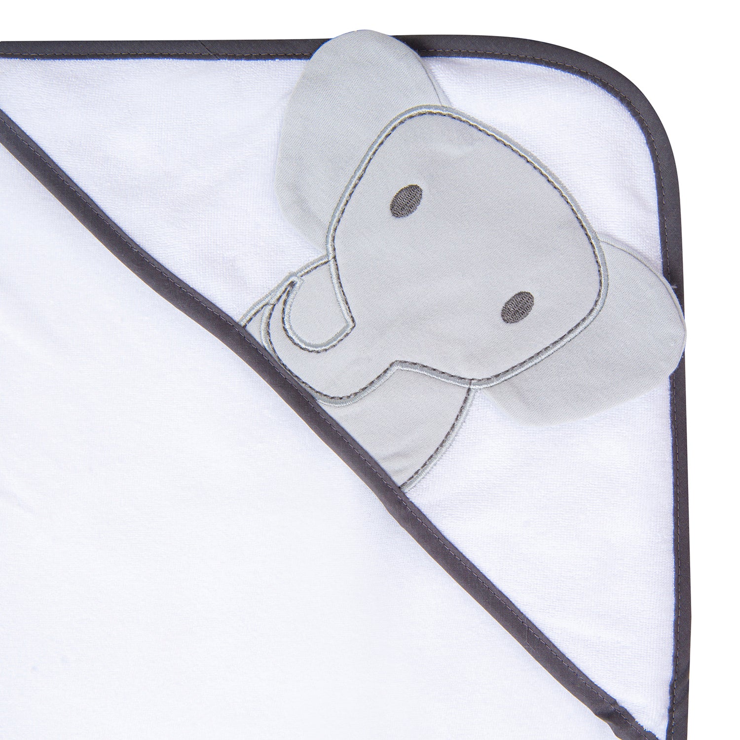 Bathing Hooded Towel Pack Of 3 Elephant Grey - Baby Moo