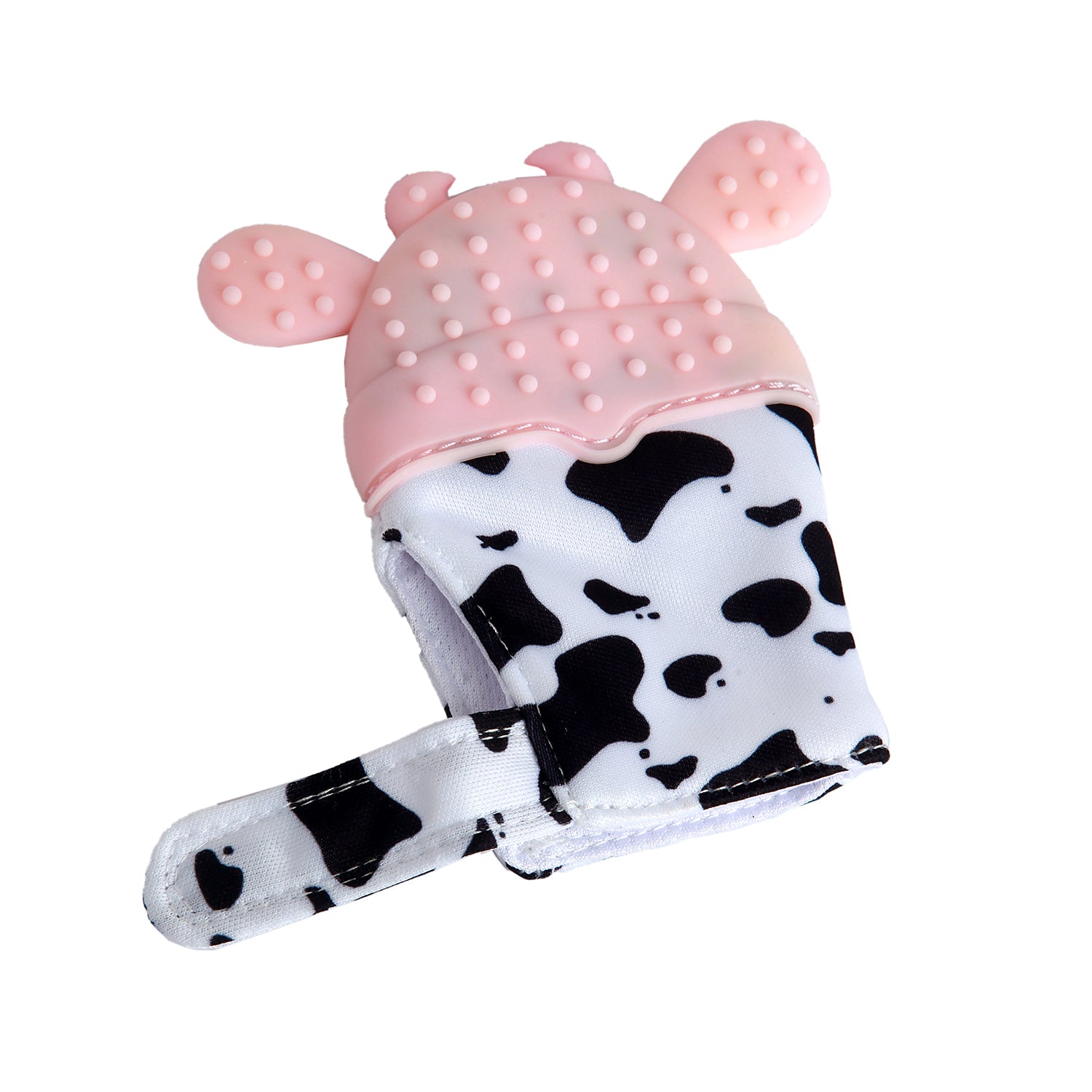 Winking Cow Pink Teething Mitten - 1 pc - Baby Moo