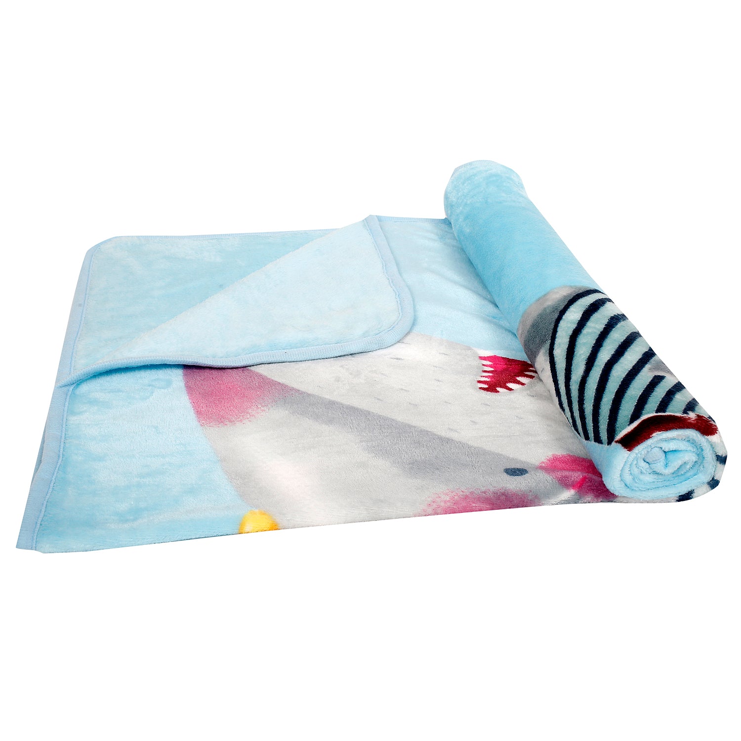 Shark Friend Blue One Ply Blanket - Baby Moo
