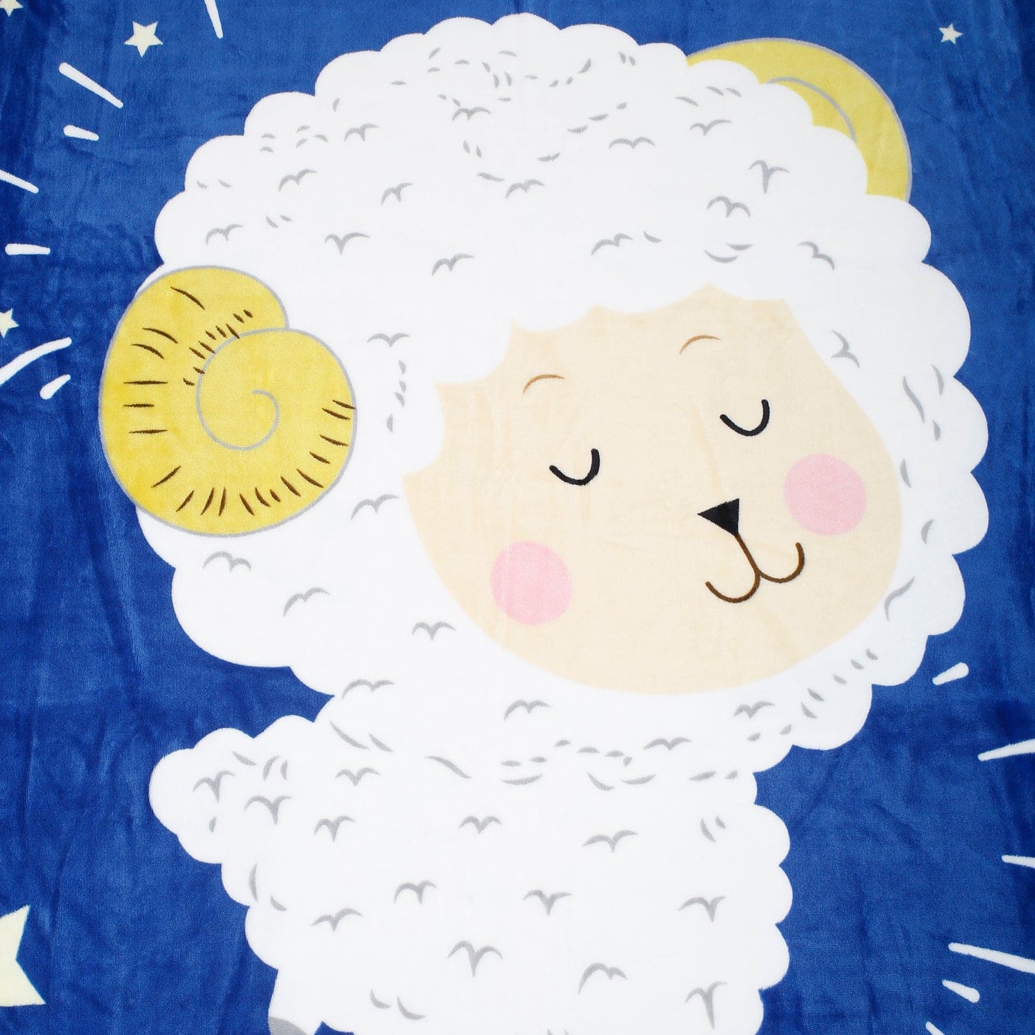 Sleepy Sheep Blue One Ply Blanket - Baby Moo