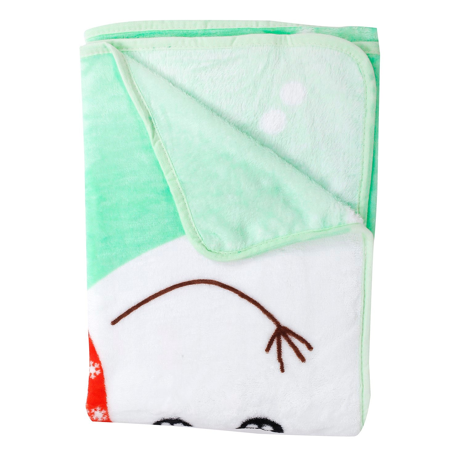 Hello Winter Green One Ply Blanket - Baby Moo