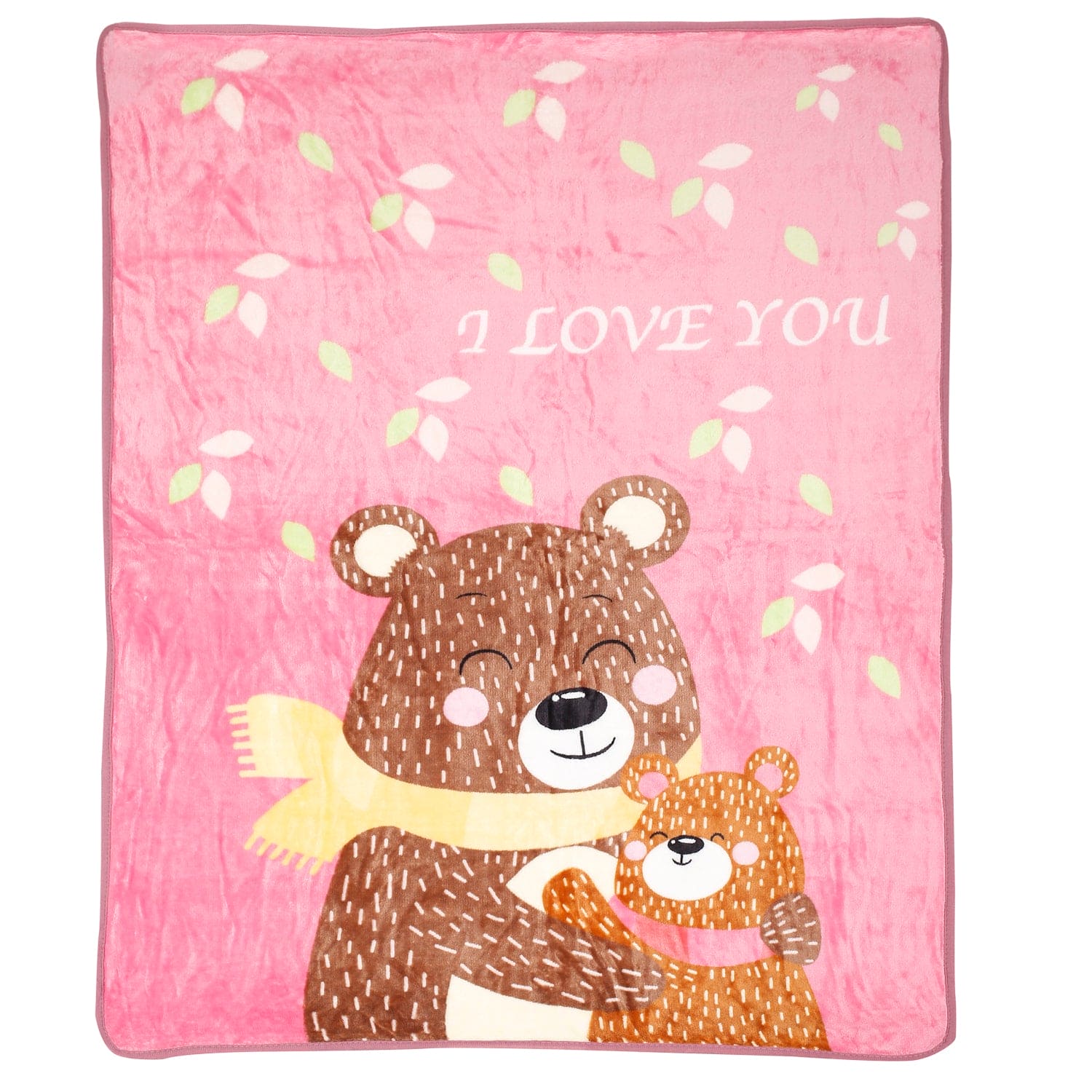 Love And Cuddles Pink One Ply Blanket - Baby Moo