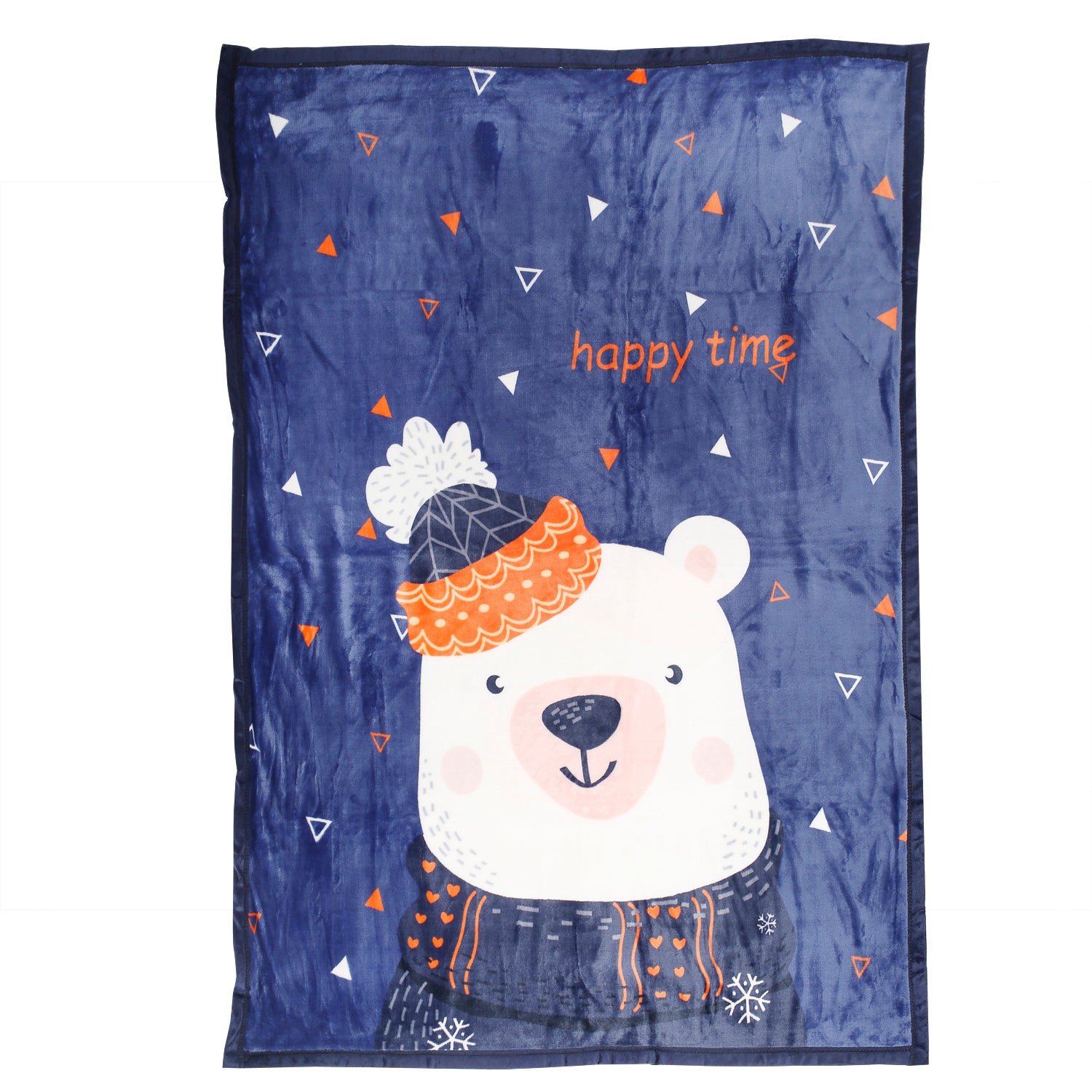 Happy Time Blue Two-Ply Blanket