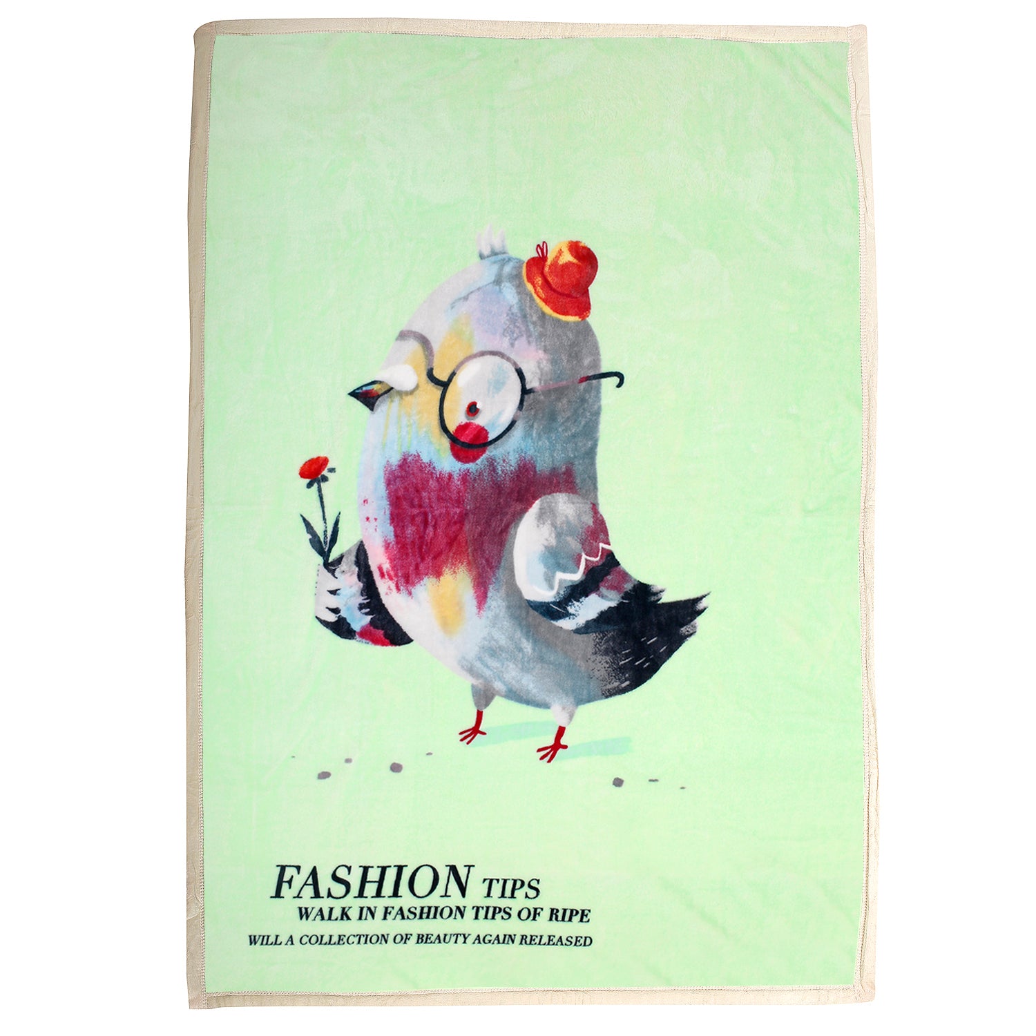 Little Birdy Fashion Tips Mint Green Two-Ply Blanket - Baby Moo
