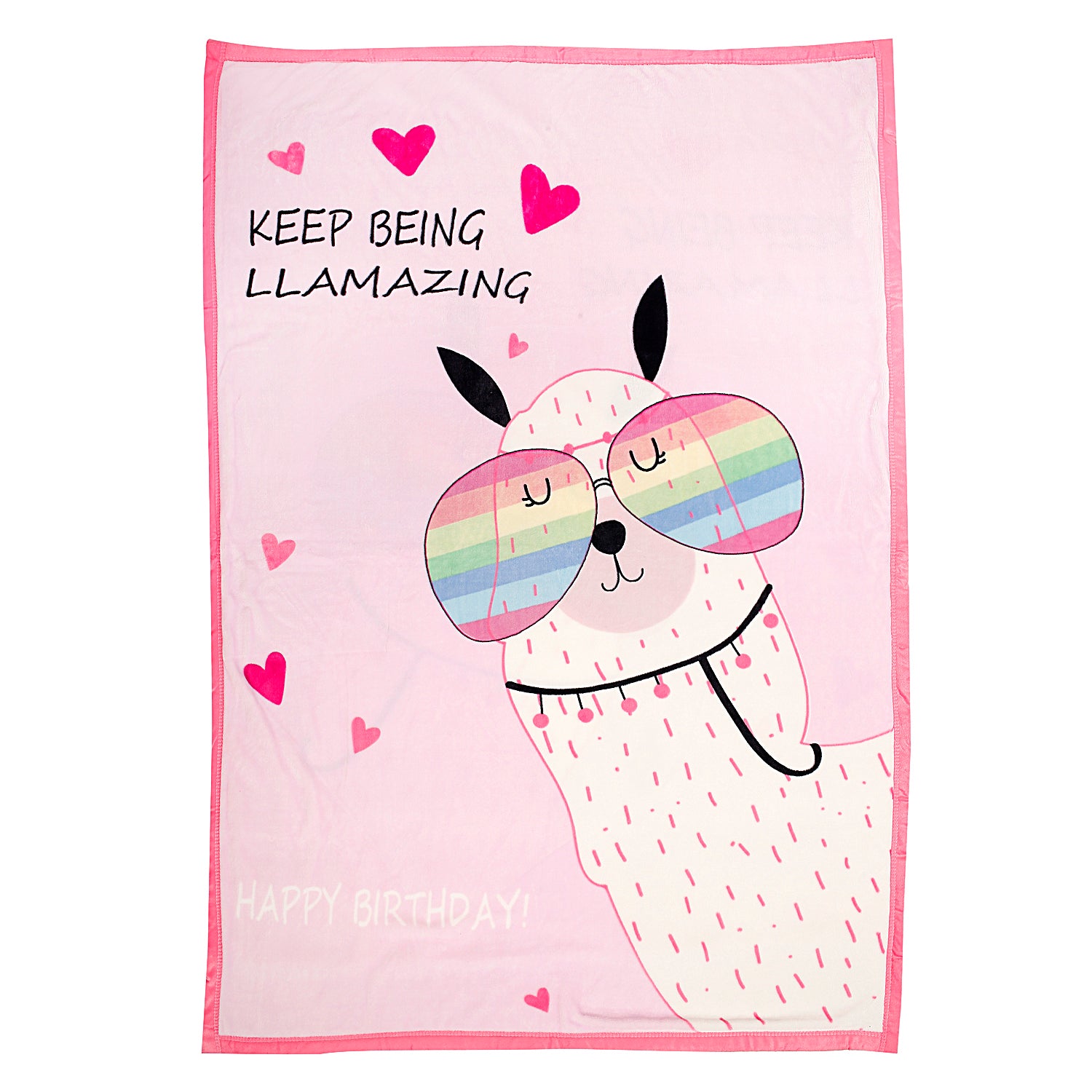 Keep Being Amazing Pink Two-Ply Blanket