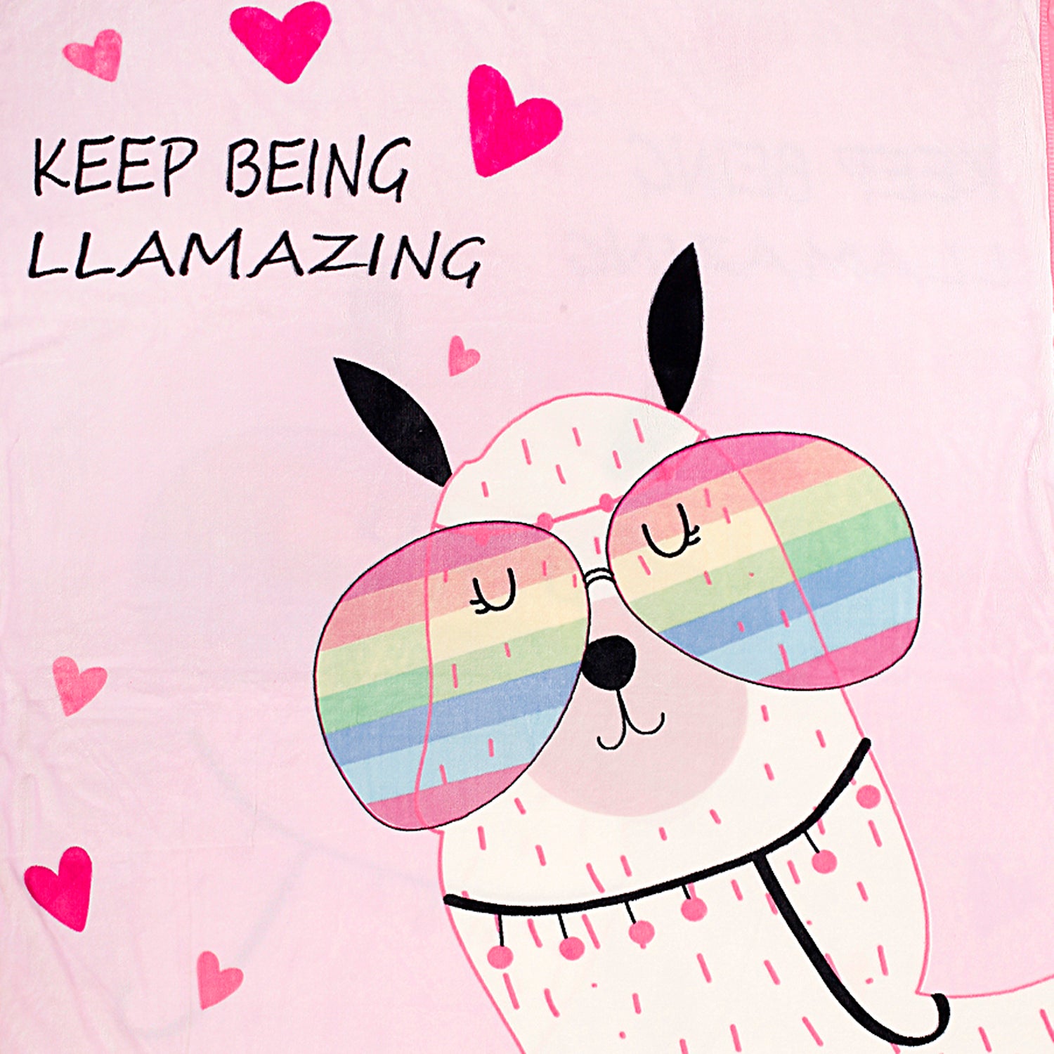 Keep Being Amazing Pink Two-Ply Blanket - Baby Moo