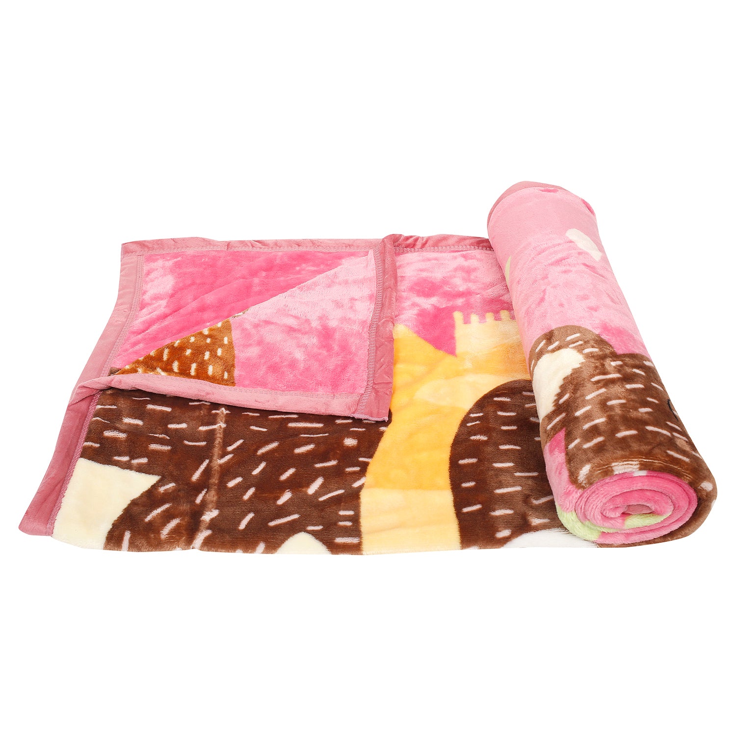 Love And Cuddles Pink Two-Ply Blanket - Baby Moo