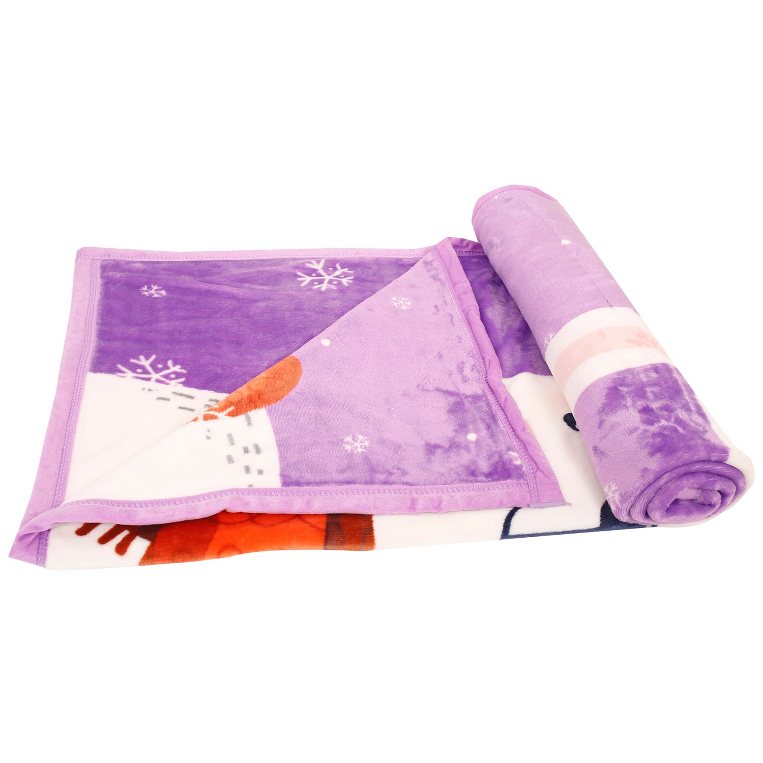 I Love Rabbits Purple Two-Ply Blanket - Baby Moo
