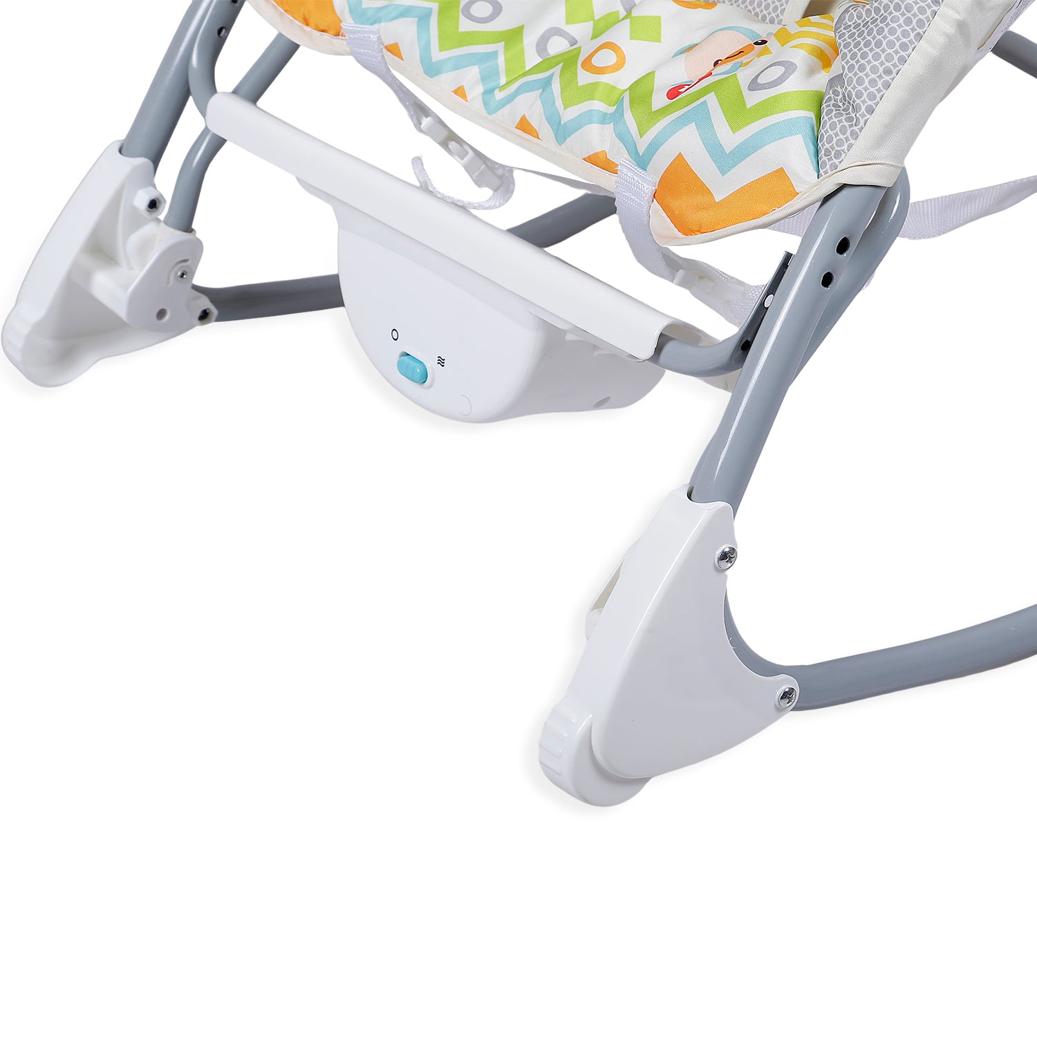 Jungle Friends Soothing Vibrations Bouncer Rocker  - White - Baby Moo