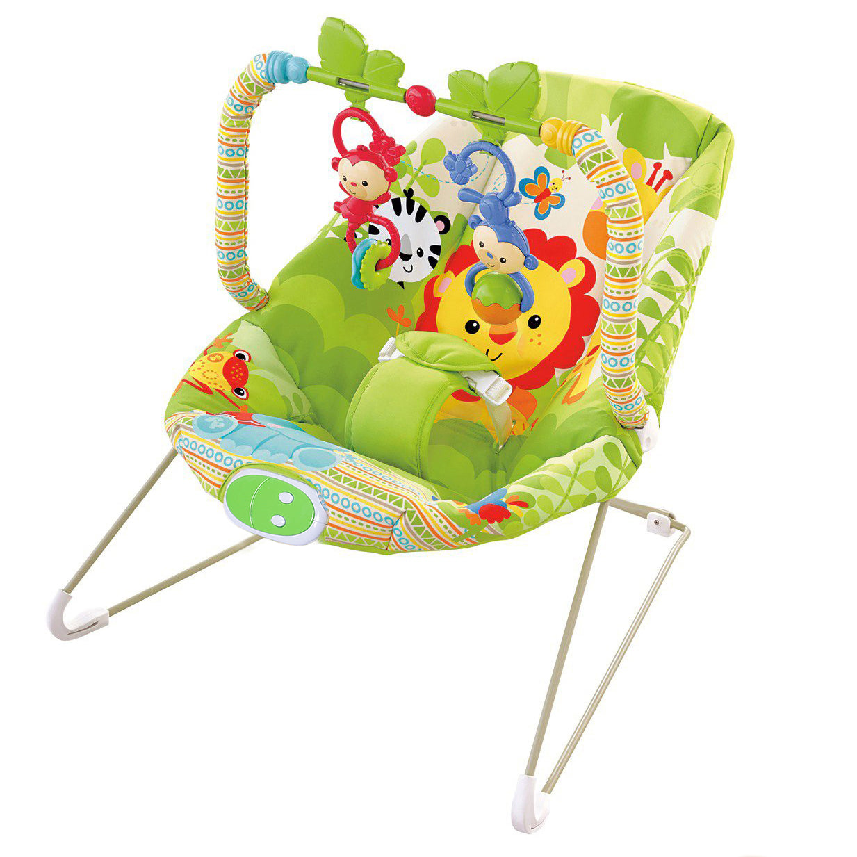 Jungle Friends Soothing Vibrations Bouncer Rocker  - Green - Baby Moo