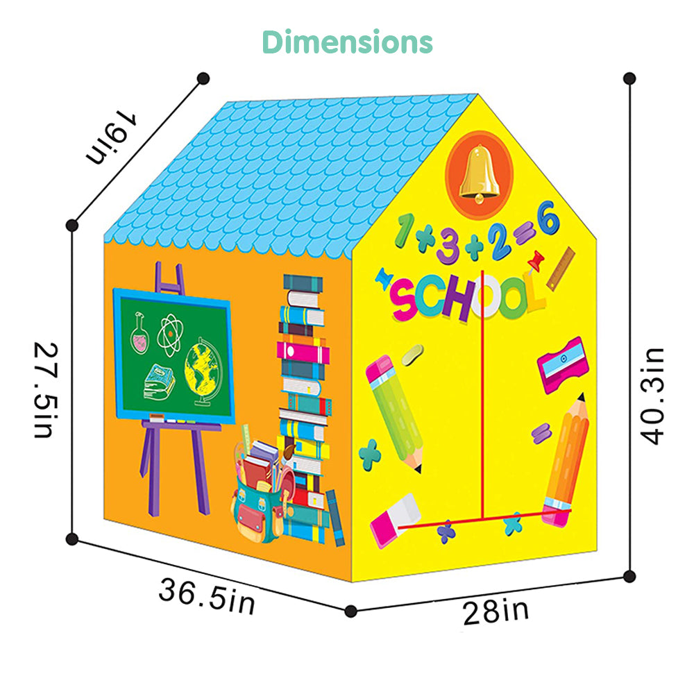 Playtime Foldable Tent House School Time - Multicolour - Baby Moo