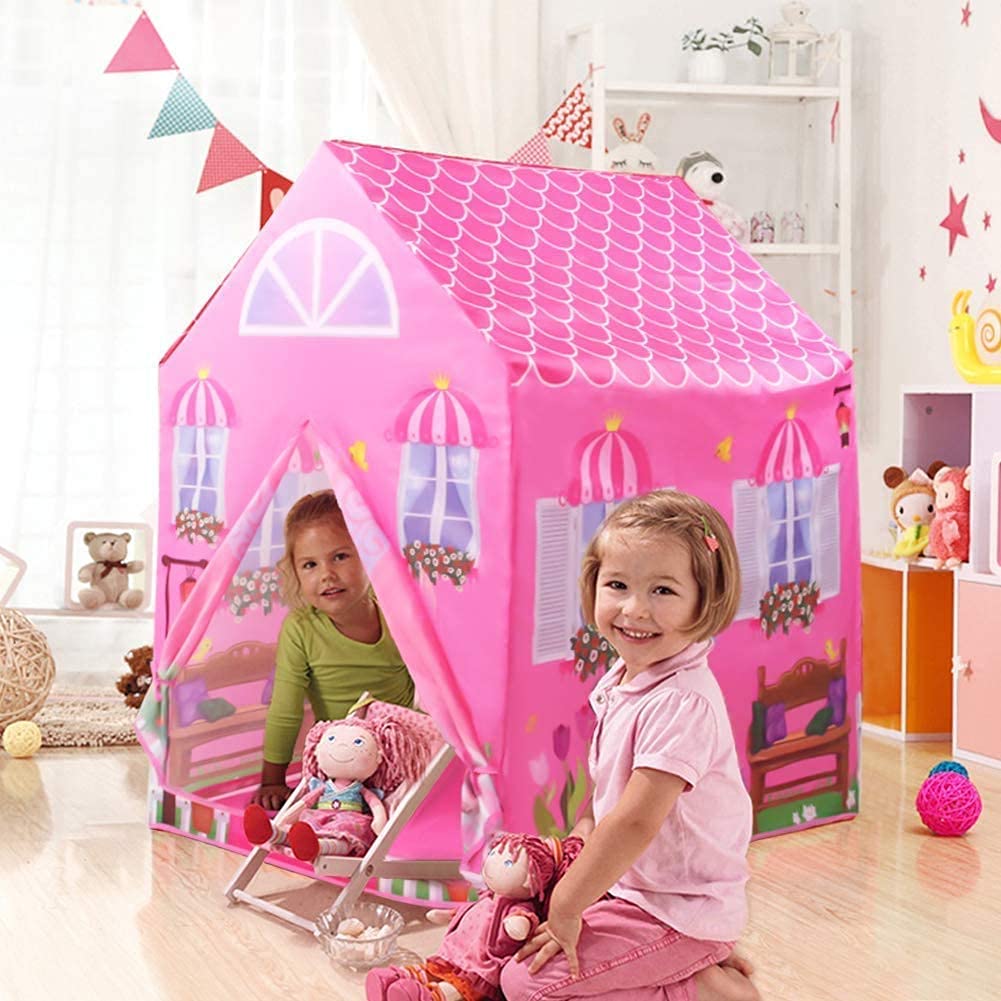 Playtime Foldable Tent House Princess Home - Pink - Baby Moo