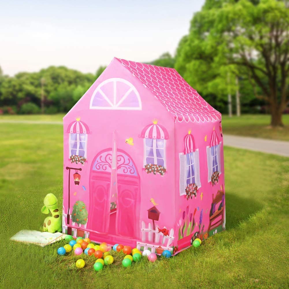 Playtime Foldable Tent House Princess Home - Pink - Baby Moo