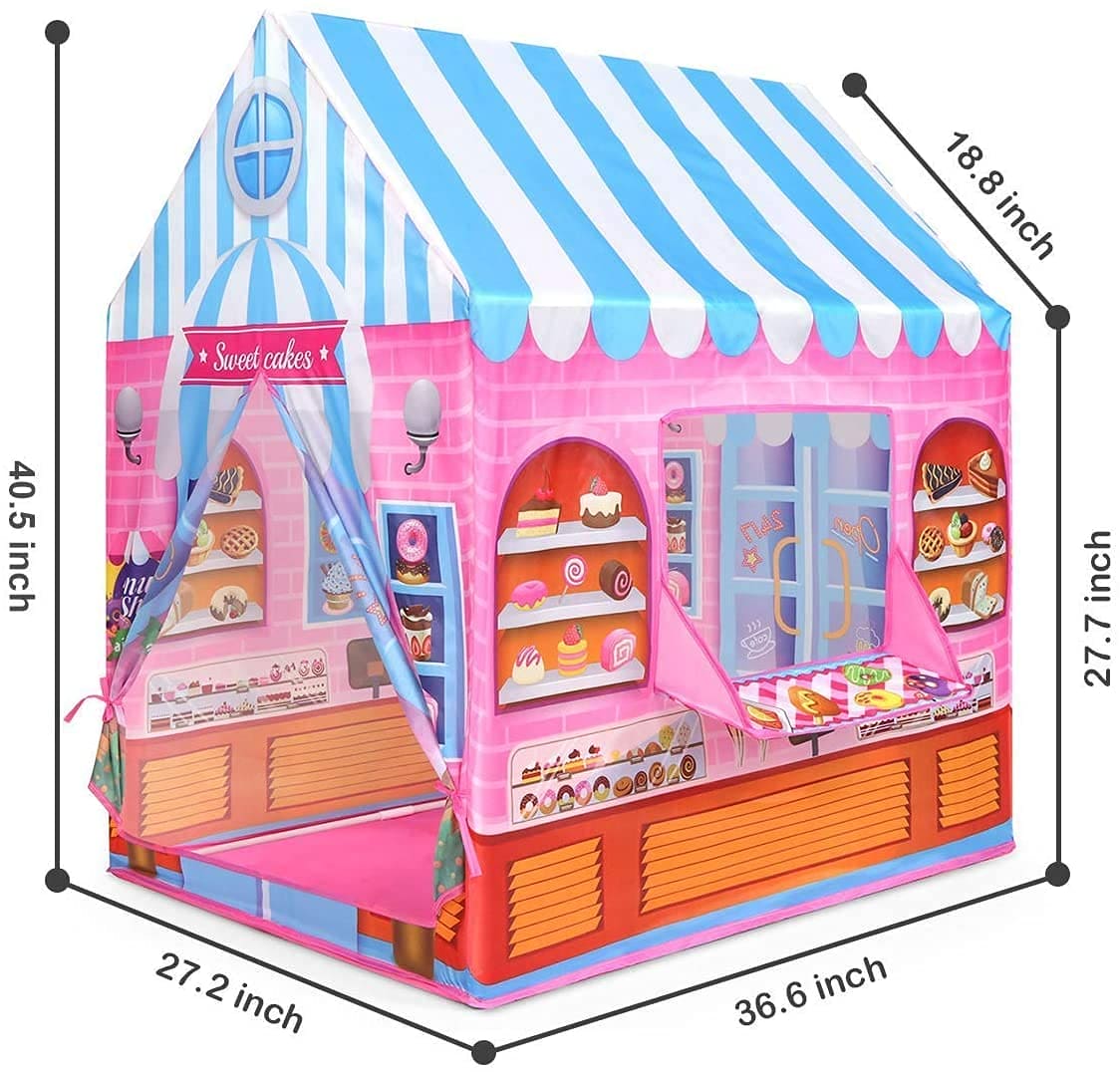 Playtime Foldable Tent House Cake Shop - Pink - Baby Moo