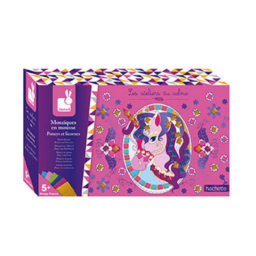 Janod Foam Mosaics Ponies And Unicorns - Multicolour - Baby Moo