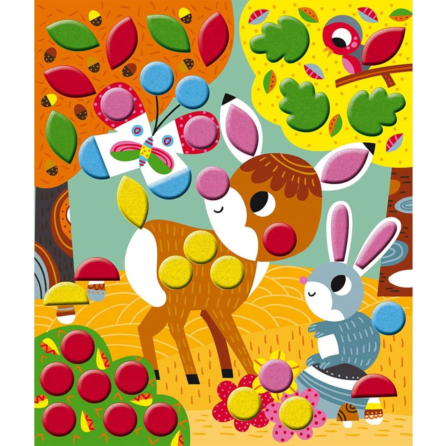 Janod Creative Kit Felt Stickers Once Upon A Time - Multicolour - Baby Moo