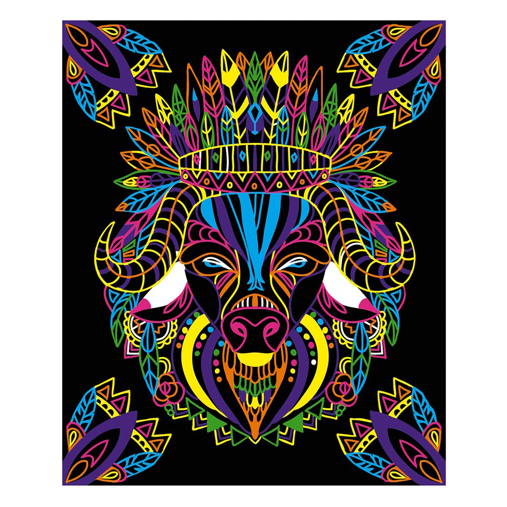 Janod Animal Coloring Boards + Fluorescent Marker - Multicolour - Baby Moo