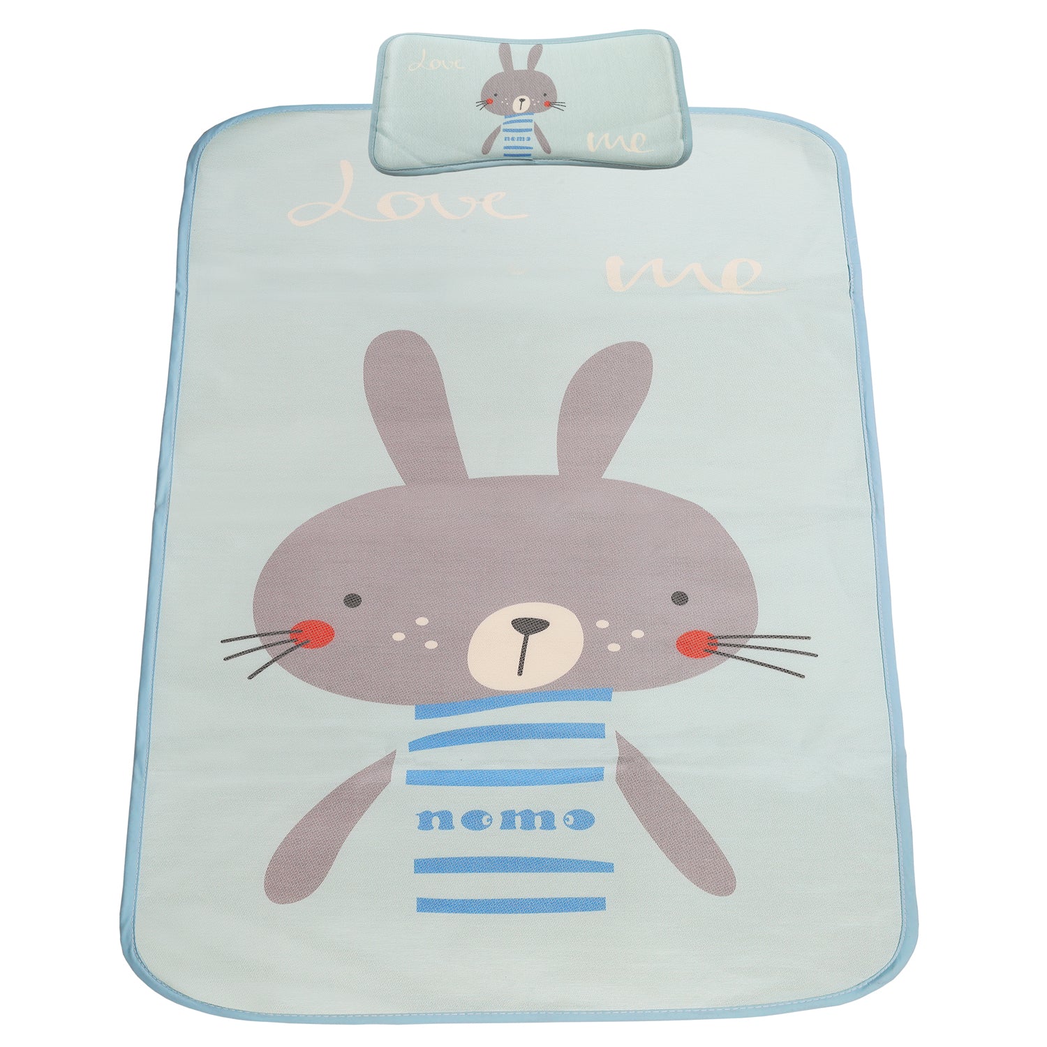 Love Me Blue Washable Mat With Pillow - Baby Moo