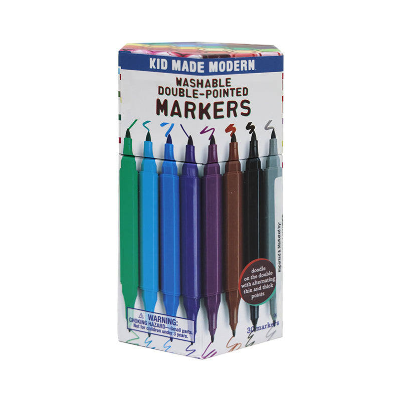 Kid Made Modern Double Pointed Markers - Dual Tip Markers, Kids Arts and  Crafts Supplies - Set of 30
