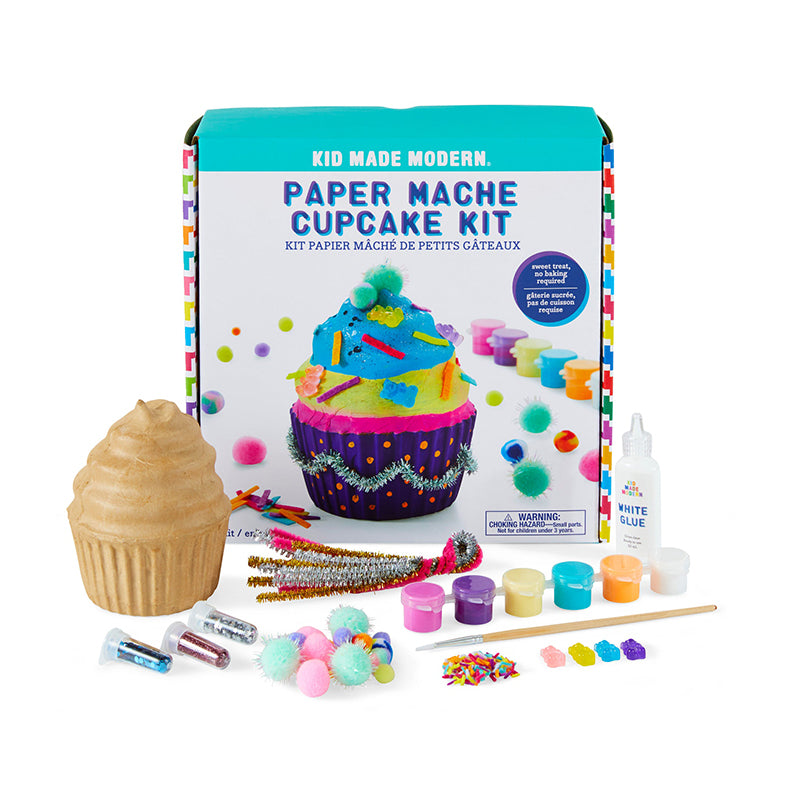 Kid Made Modern Paper Mache Cupcake Kit - Multicolour