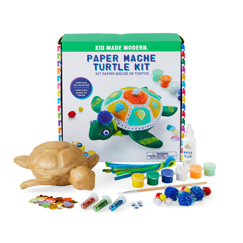 Kid Made Modern Paper Mache Turtle Kit - Multicolour