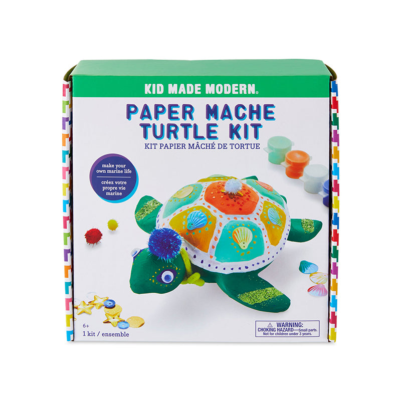 Kid Made Modern Paper Mache Turtle Kit - Multicolour