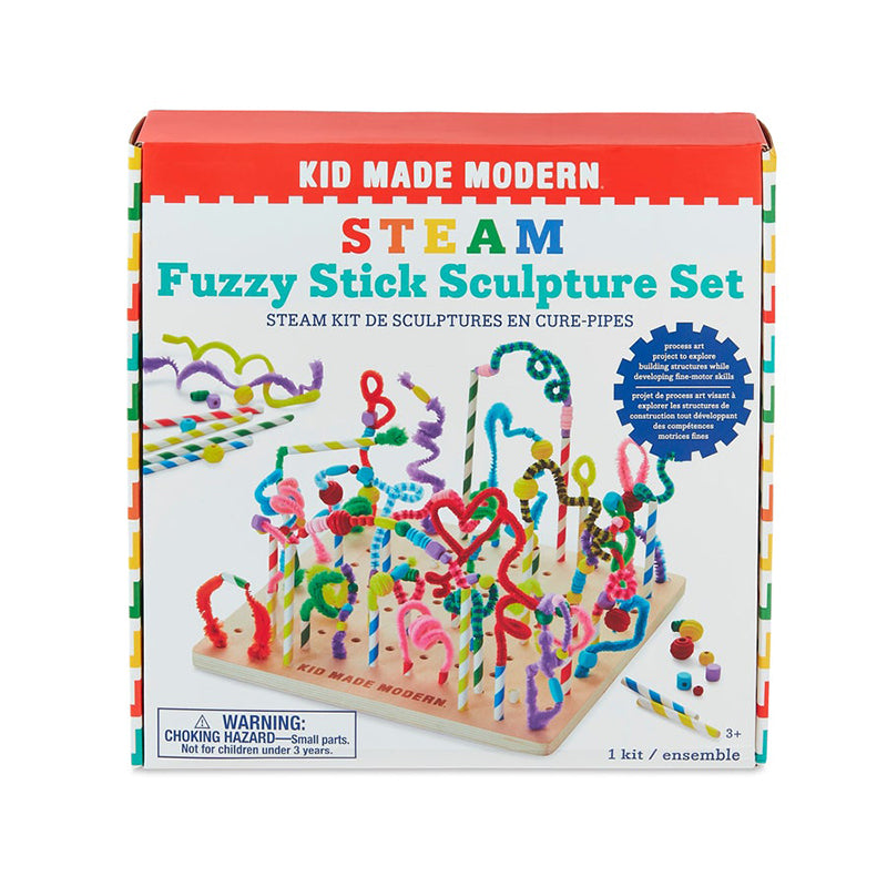Kid Made Modern Steam - Fuzzy Stick Sculpture Set - Multicolour - Baby Moo
