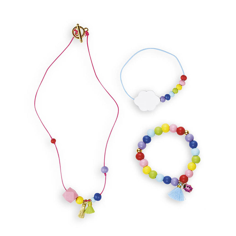 Janod 3 Rainbow Jewellery Pieces To Make - Multicolour - Baby Moo