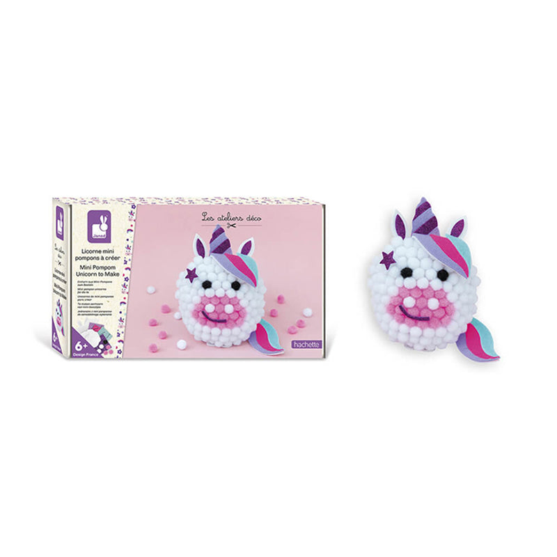 Janod Mini Pompom Unicorn To Make - Multicolour - Baby Moo