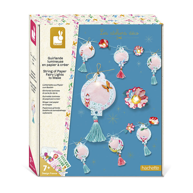 Janod String Of Paper Fairy Lights To Make - Multicolour - Baby Moo