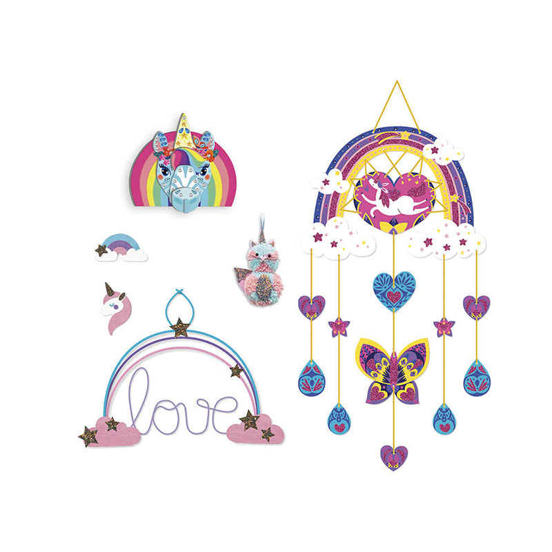 Janod Multiactivities 6 Rainbow Decorations To Make - Multicolour - Baby Moo
