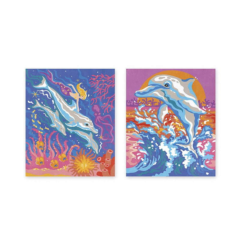 Janod Paint By Numbers Dolphins - Multicolour - Baby Moo