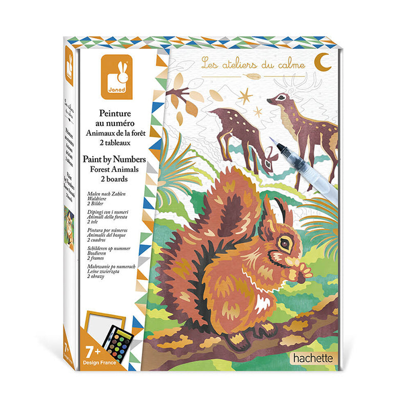Janod Paint By Numbers Forest Animals - Multicolour