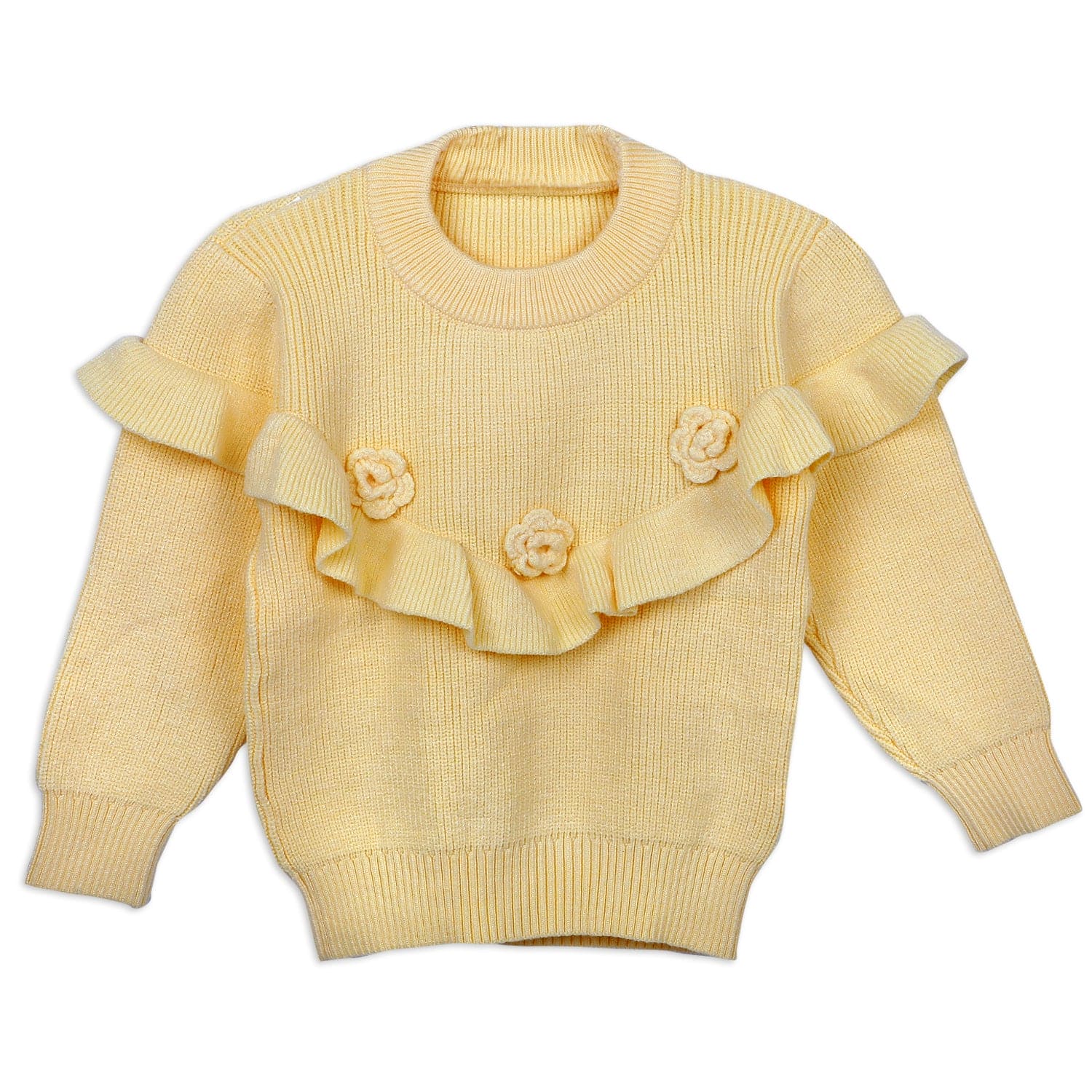 Yellow Knitted Sweater Infants Toddlers 12-24 Months