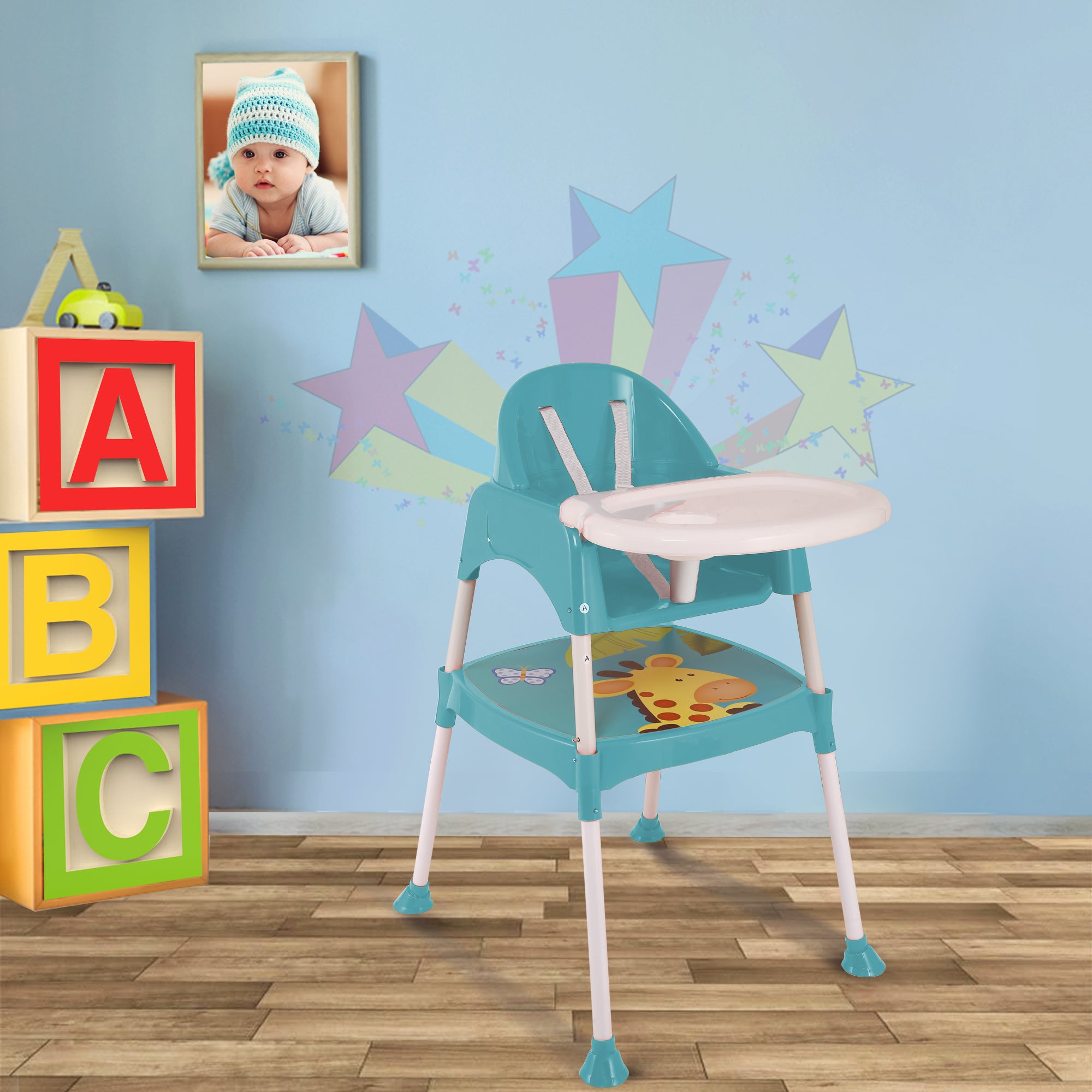 Blue baby chair hotsell