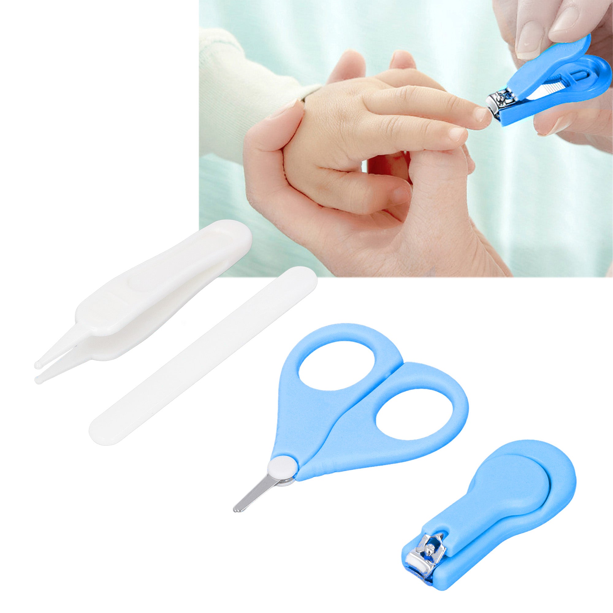 Baby Moo  4 in 1 Grooming Manicure Pedicure Nail Clipper Set - Blue - Baby Moo