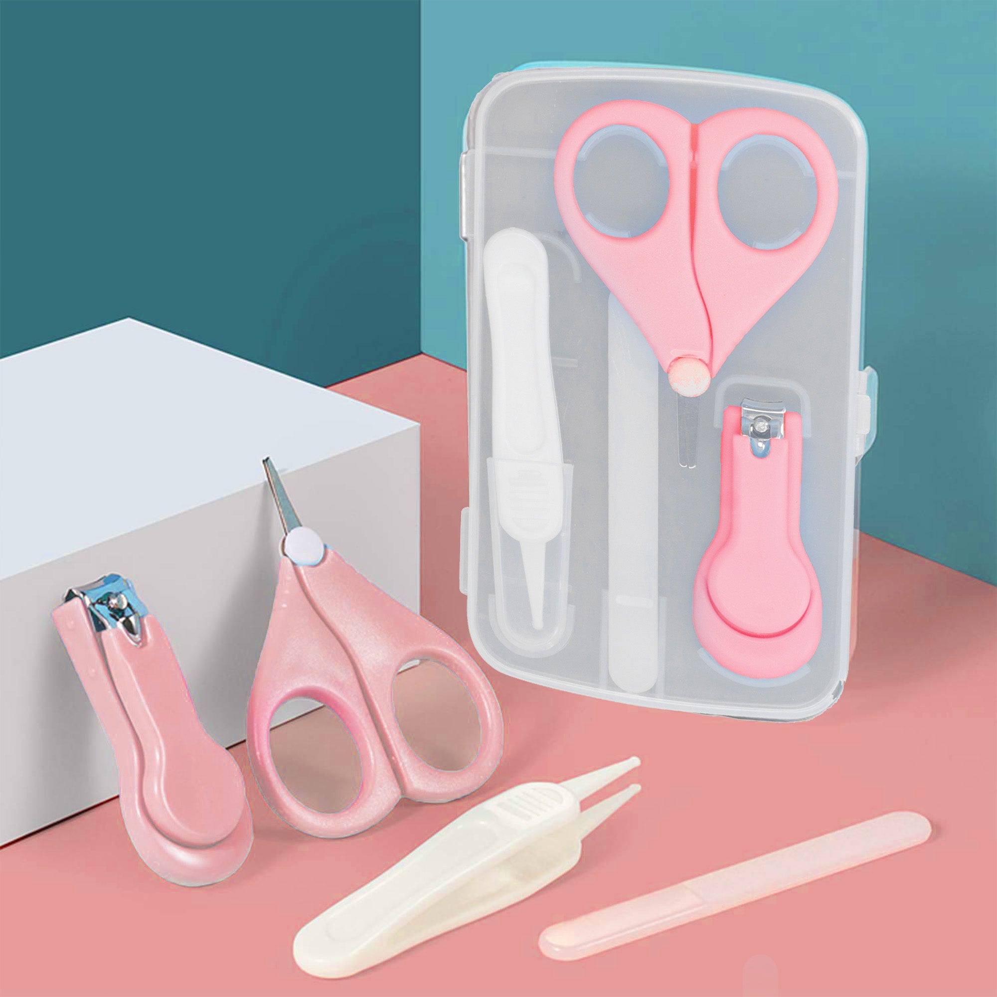 Baby Moo  4 in 1 Grooming Manicure Pedicure Nail Clipper Set - Pink - Baby Moo