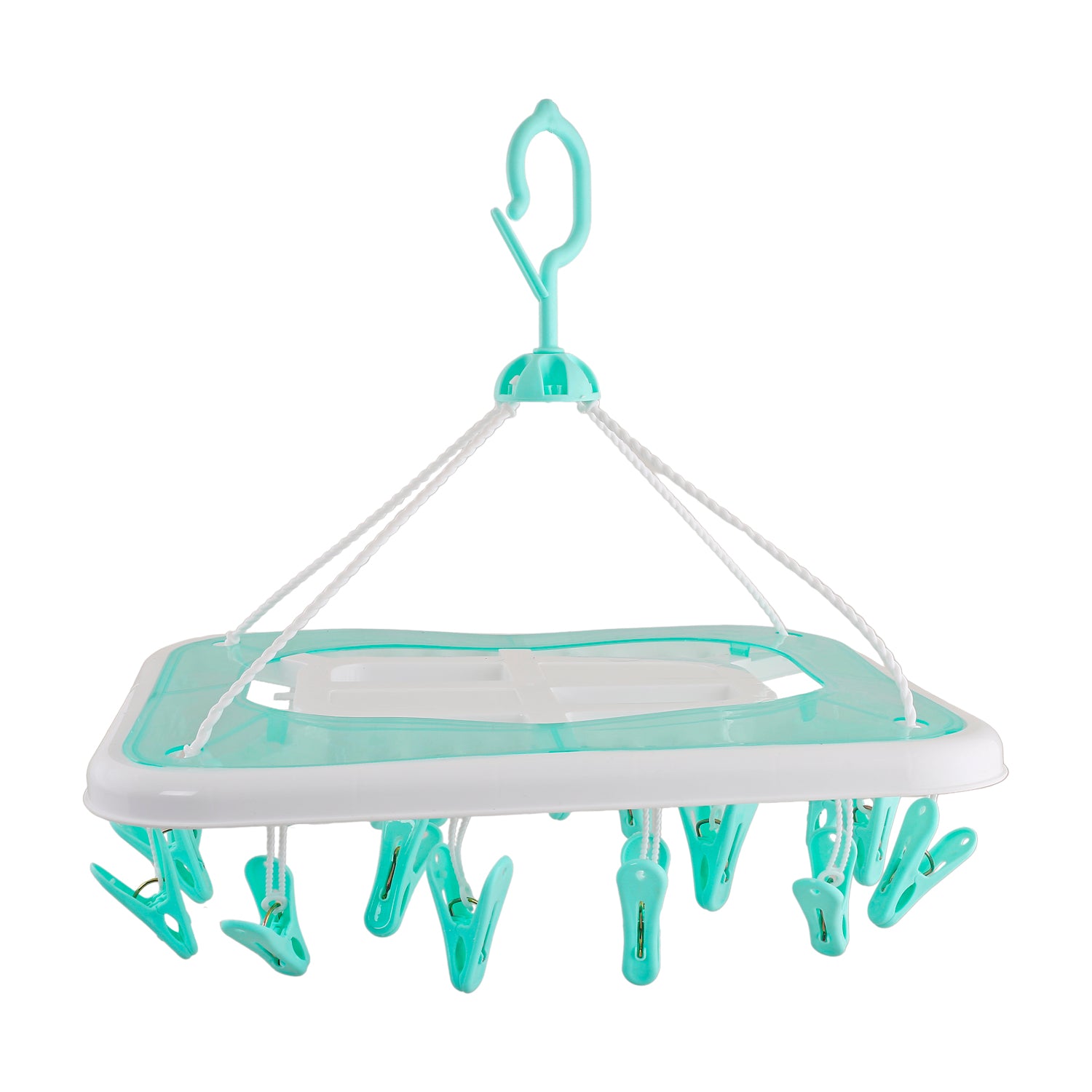 Turquoise Premium Rectangular Clip Hanger - Baby Moo