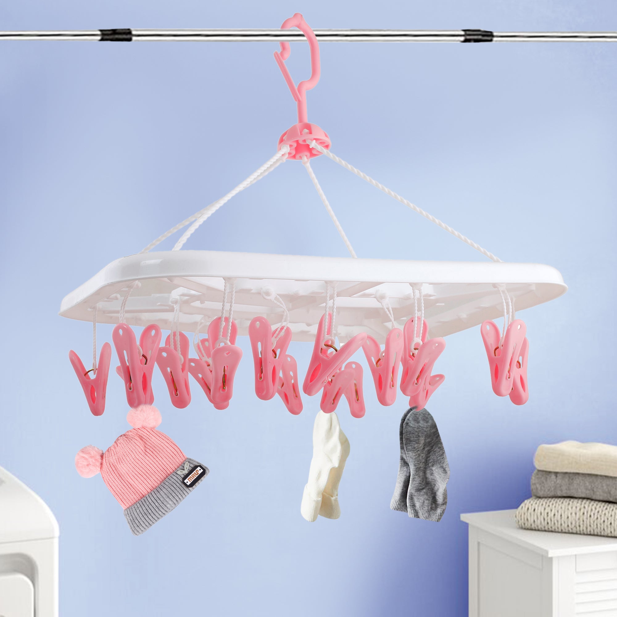 Pink Premium Rectangular Clip Hanger - Baby Moo