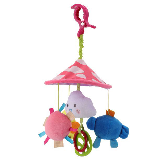 Flappy Hen Bed Hanging Rattle Toy Rotating Cot Mobile - Red - Baby Moo