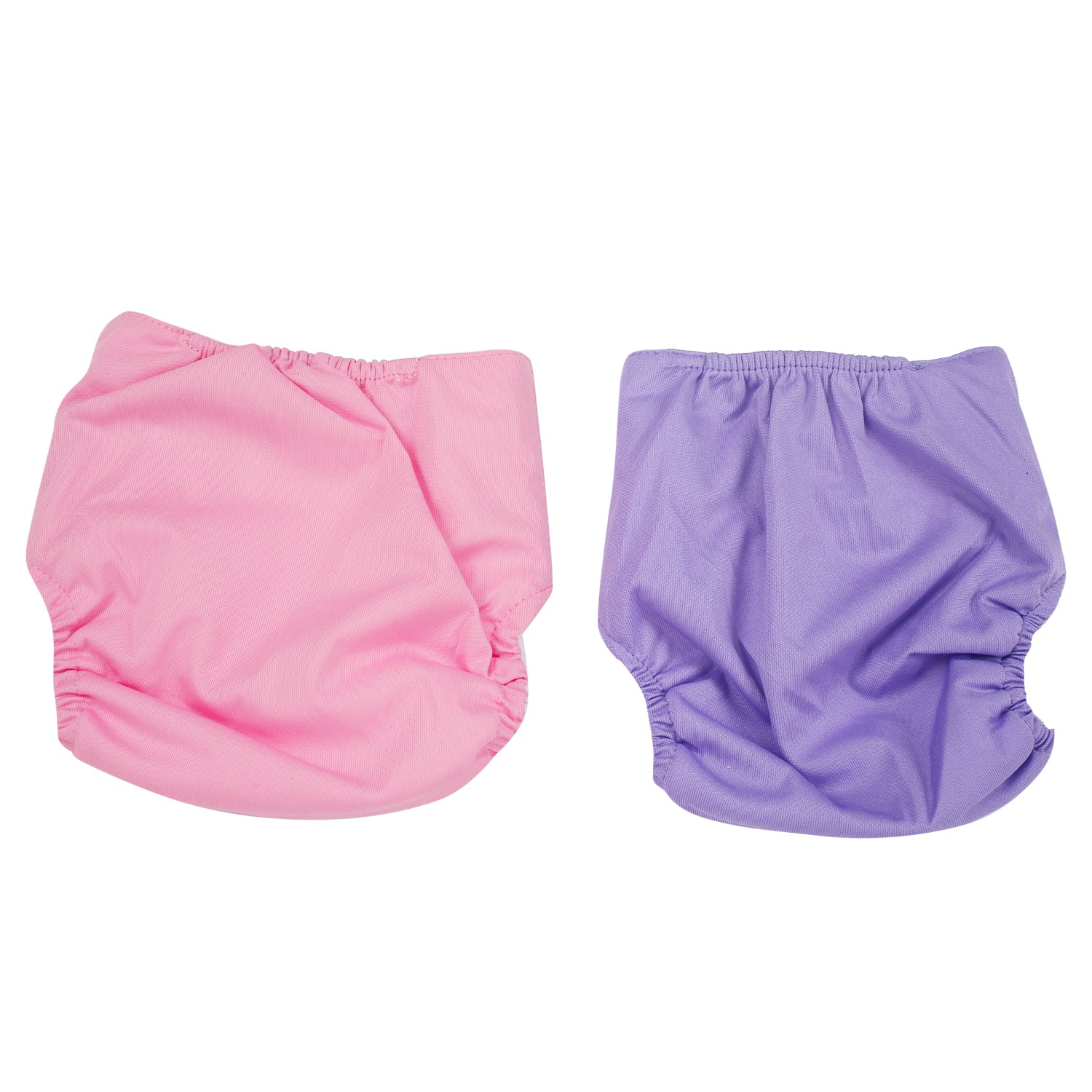 Plain Pink And Purple Reusable 2 Pk Diaper - Baby Moo