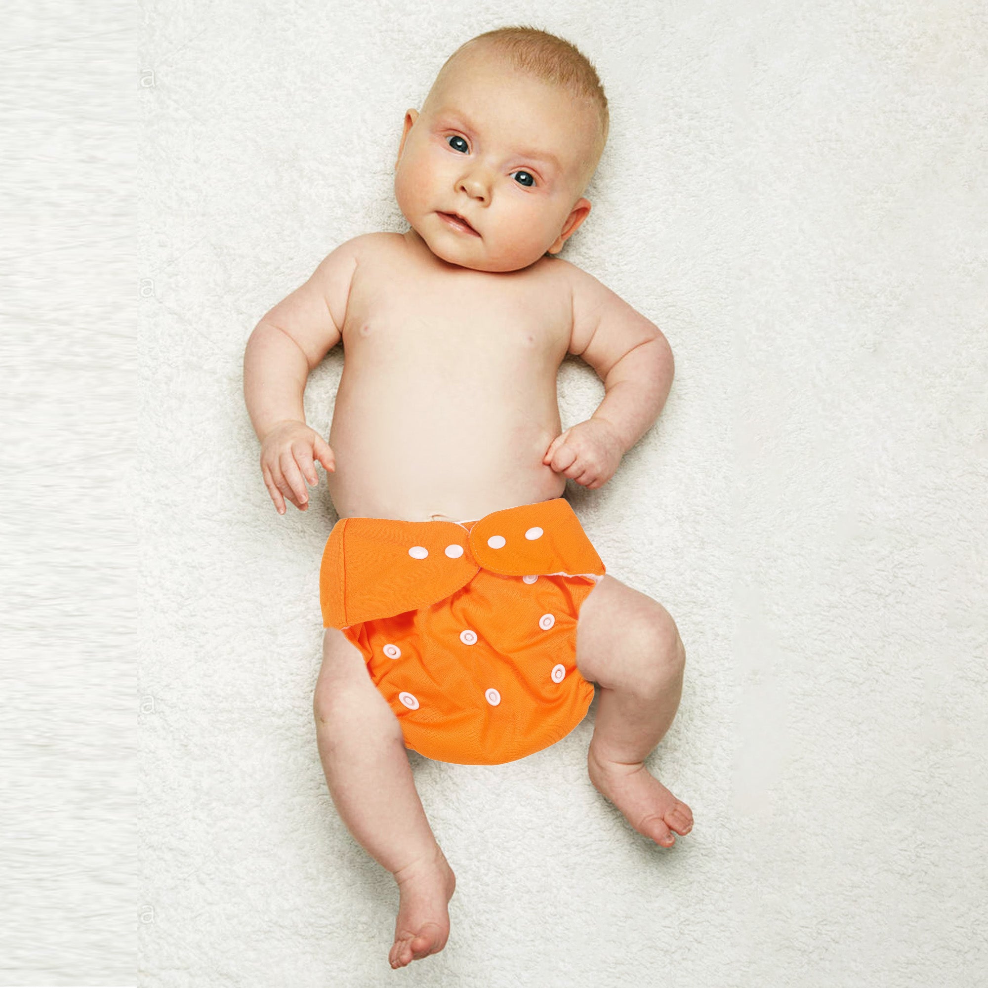 Plain Orange Reusable Diaper - Baby Moo