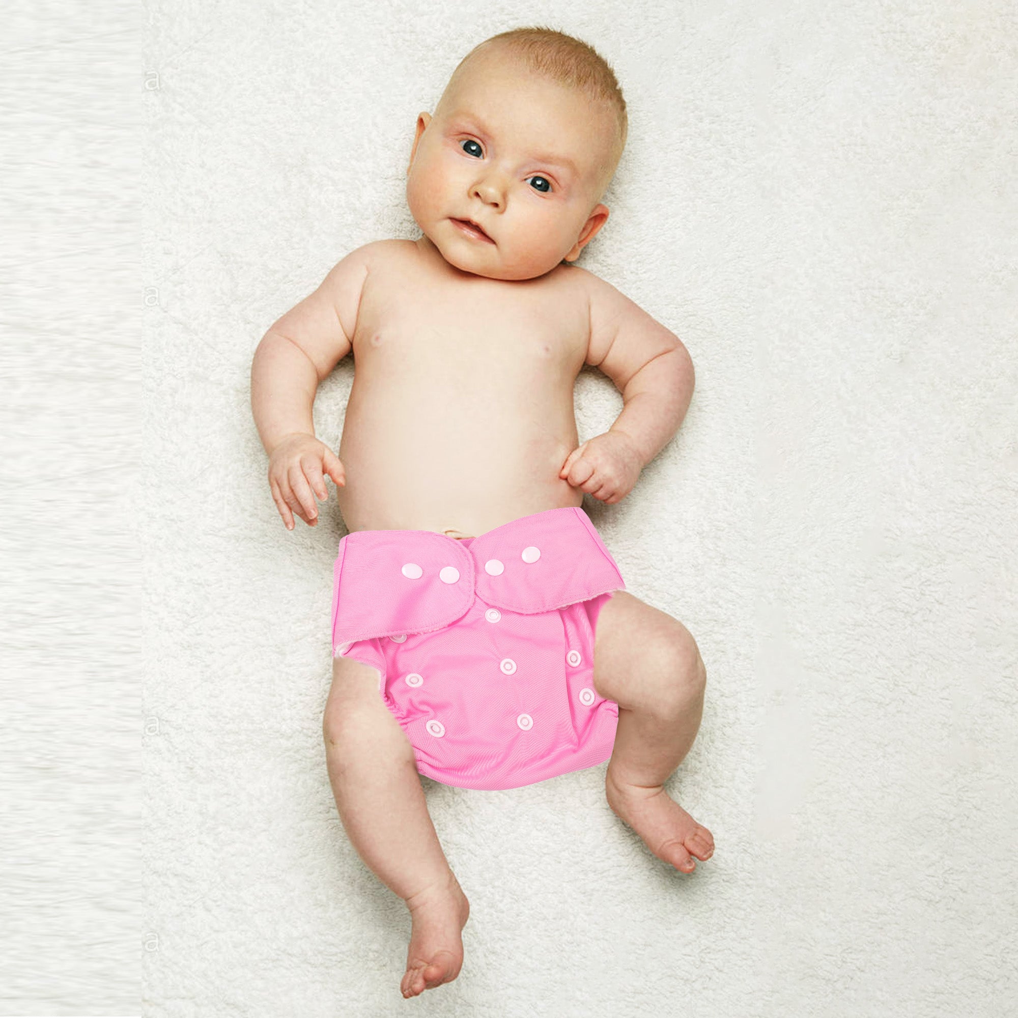 Plain Pink Reusable Diaper - Baby Moo