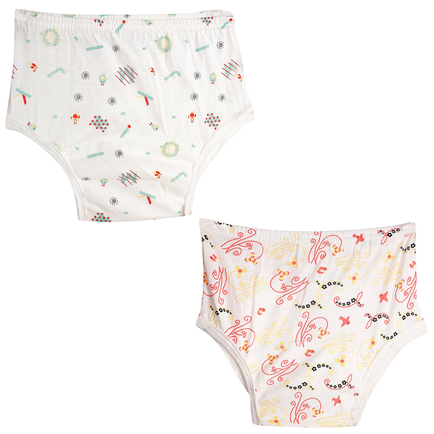 Adjustable & Washable Cloth Diaper Panty 2 Pk Abstract Multicolour - Baby Moo
