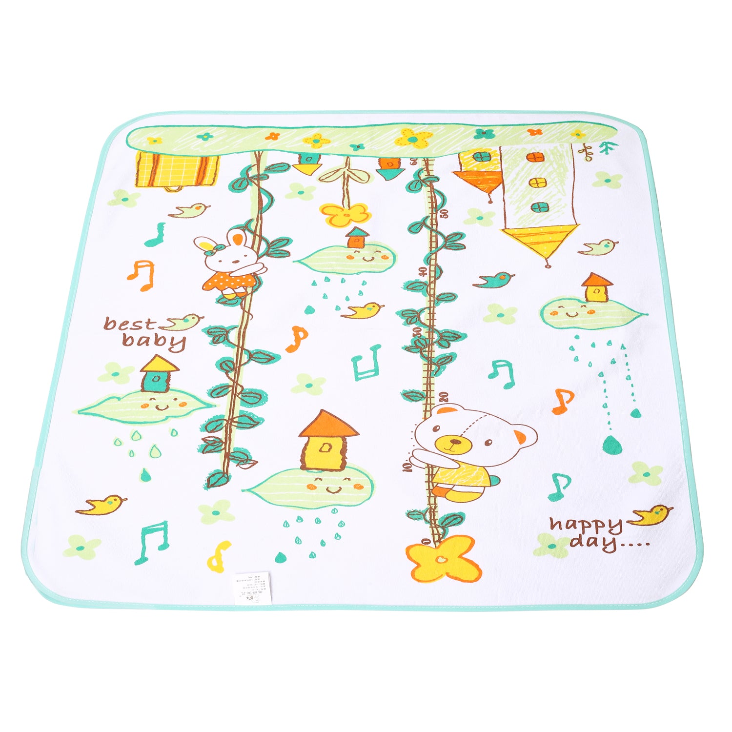 Imaginary World Green Water-resistant Bed Protector - Baby Moo