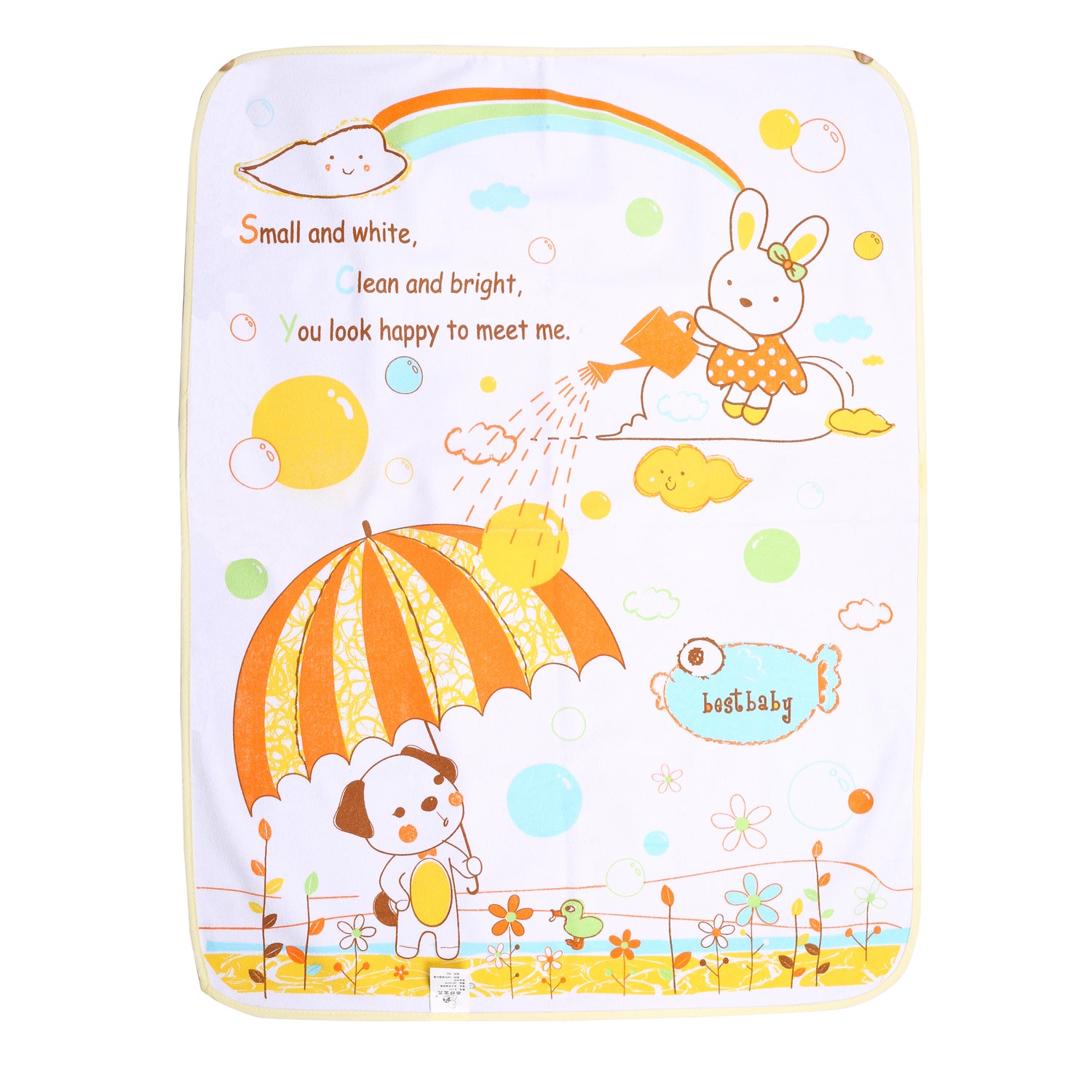Happy Dreaming Yellow Water-resistant Bed Protector