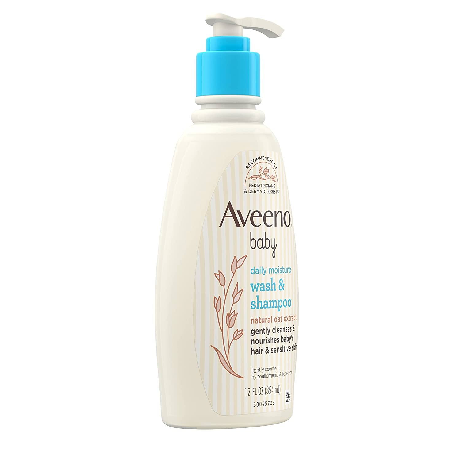 Aveeno Baby Daily Moisture Wash and Shampoo with Oat Extract Gentle on Hair & Skin 354 ml