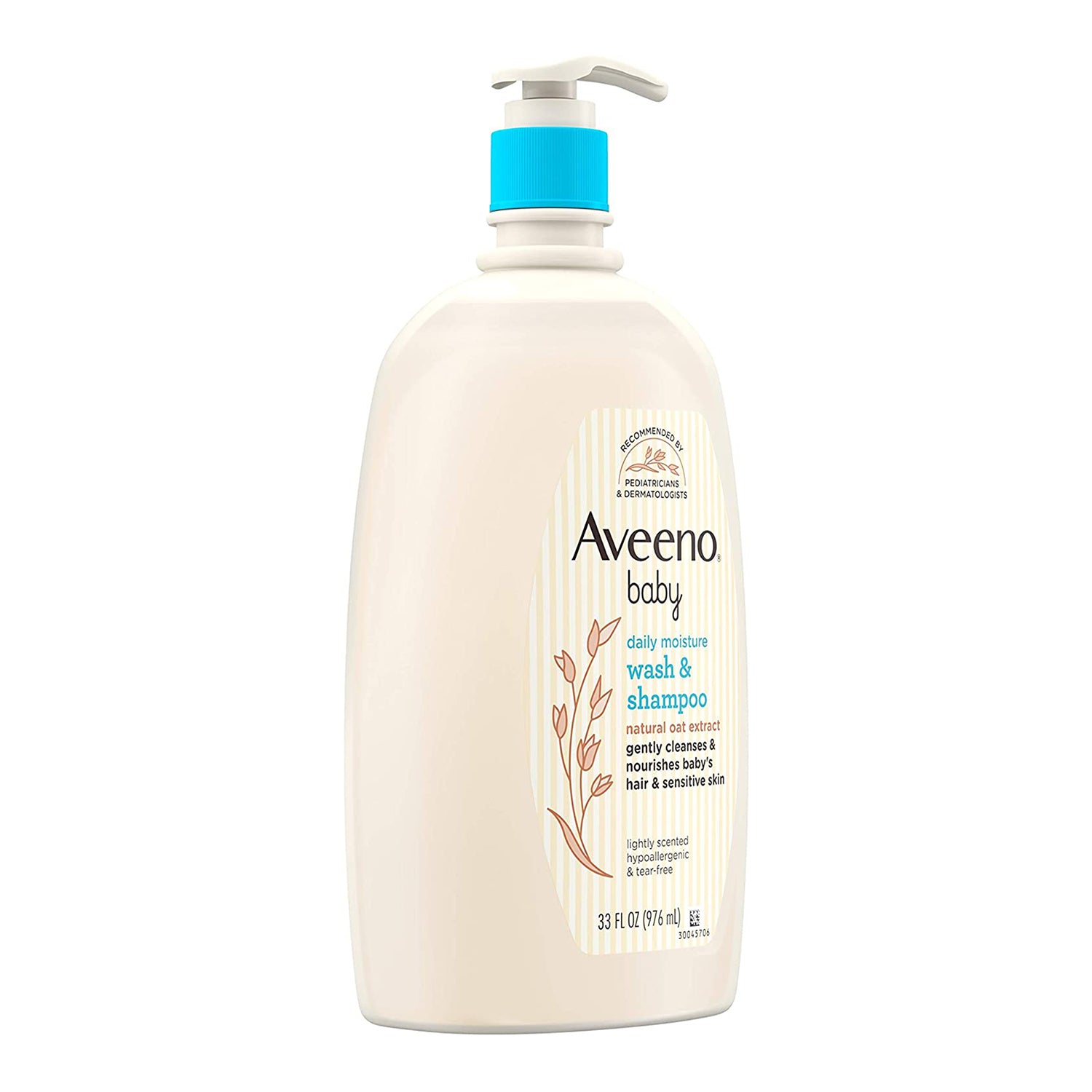 Aveeno Baby Daily Moisture Wash and Shampoo with Oat Extract Gentle on Hair & Skin 976 ml