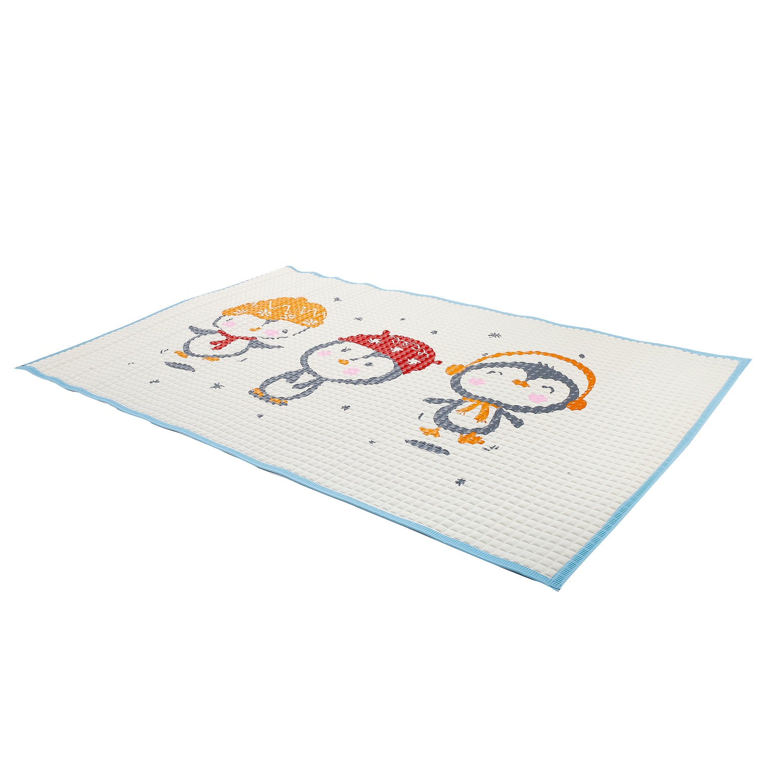 Penguin Party White And Blue Massage Mat - Baby Moo