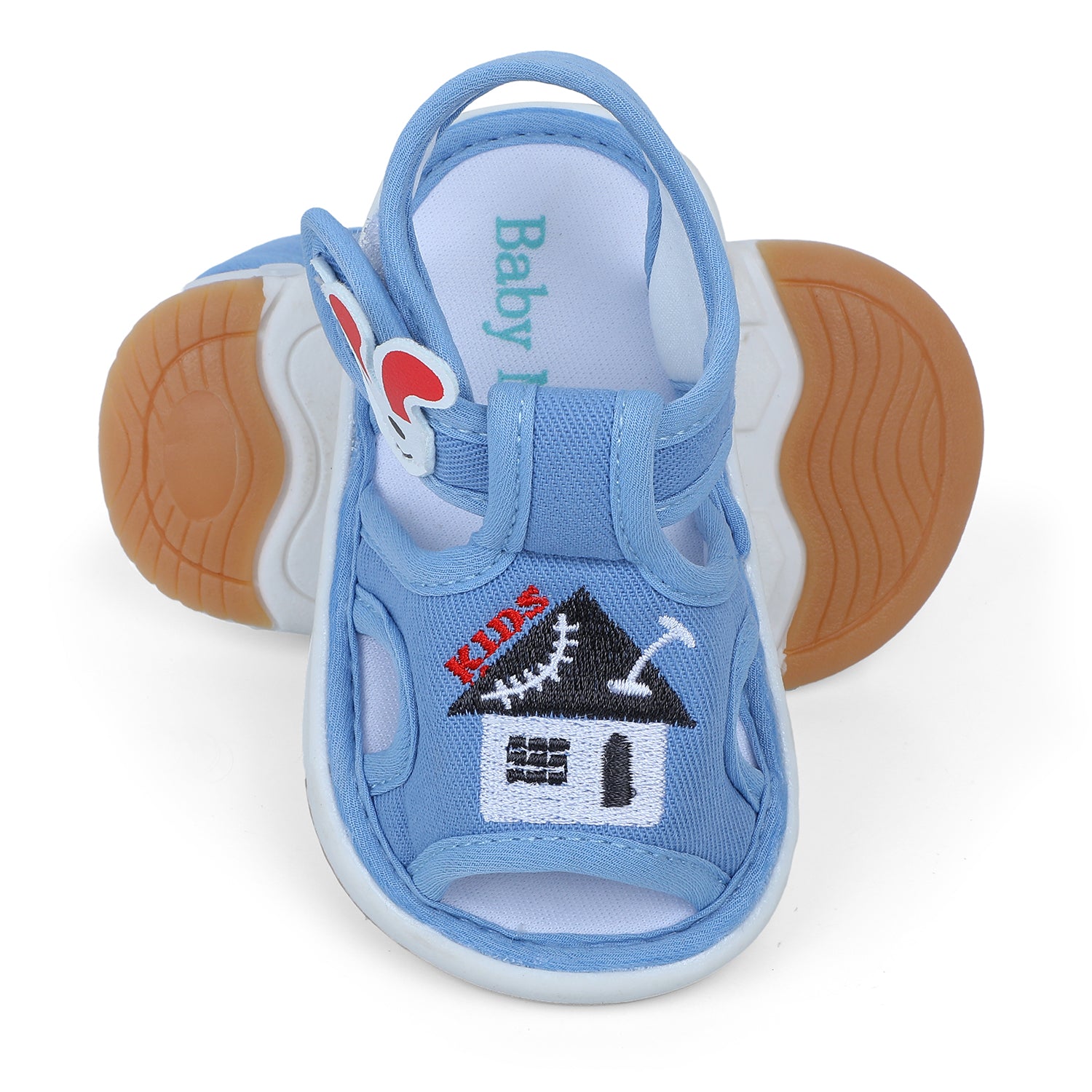 Baby Moo My Pet's House Chu-Chu Sound Breathable Anti-Skid Sandals - Blue - Baby Moo